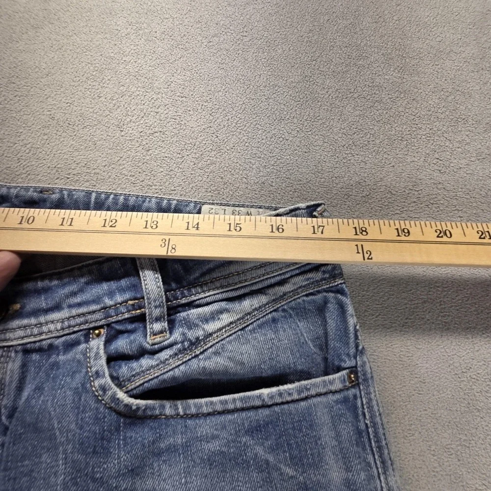 Diesel Jeans Mens 33x32 Blue Poiak Regular‎ Slim Tapered Made in Italy 008C3